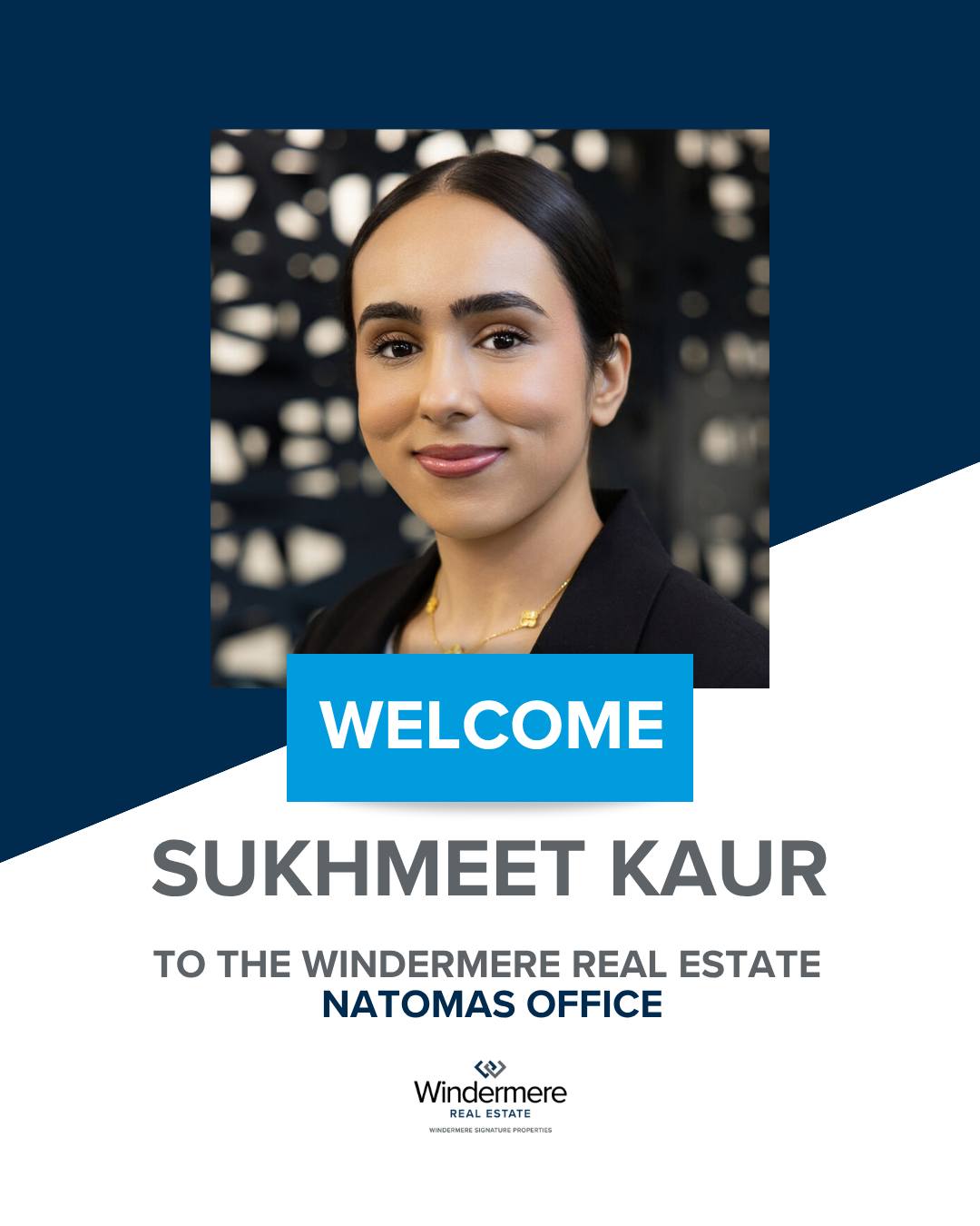 Join us in welcoming Sukhmeet Kaur to Windermere Natomas! 🌟
Her patience, determination, and commitment to serving others makes her a great fit.
We can't wait to see what she accomplishes!

DRE# 02447765