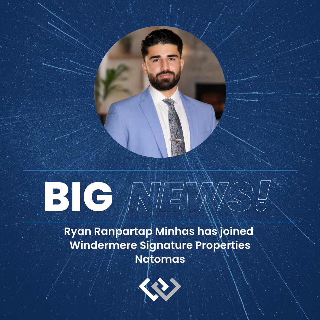 Please help us give a warm welcome to Ryan Ranpartap Minhas DRE#
02237664 the newest member of Windermere Signature Properties Natomas! 🎉
We’re excited to have him join our team and look forward to the positive energy and experience he brings to our office.